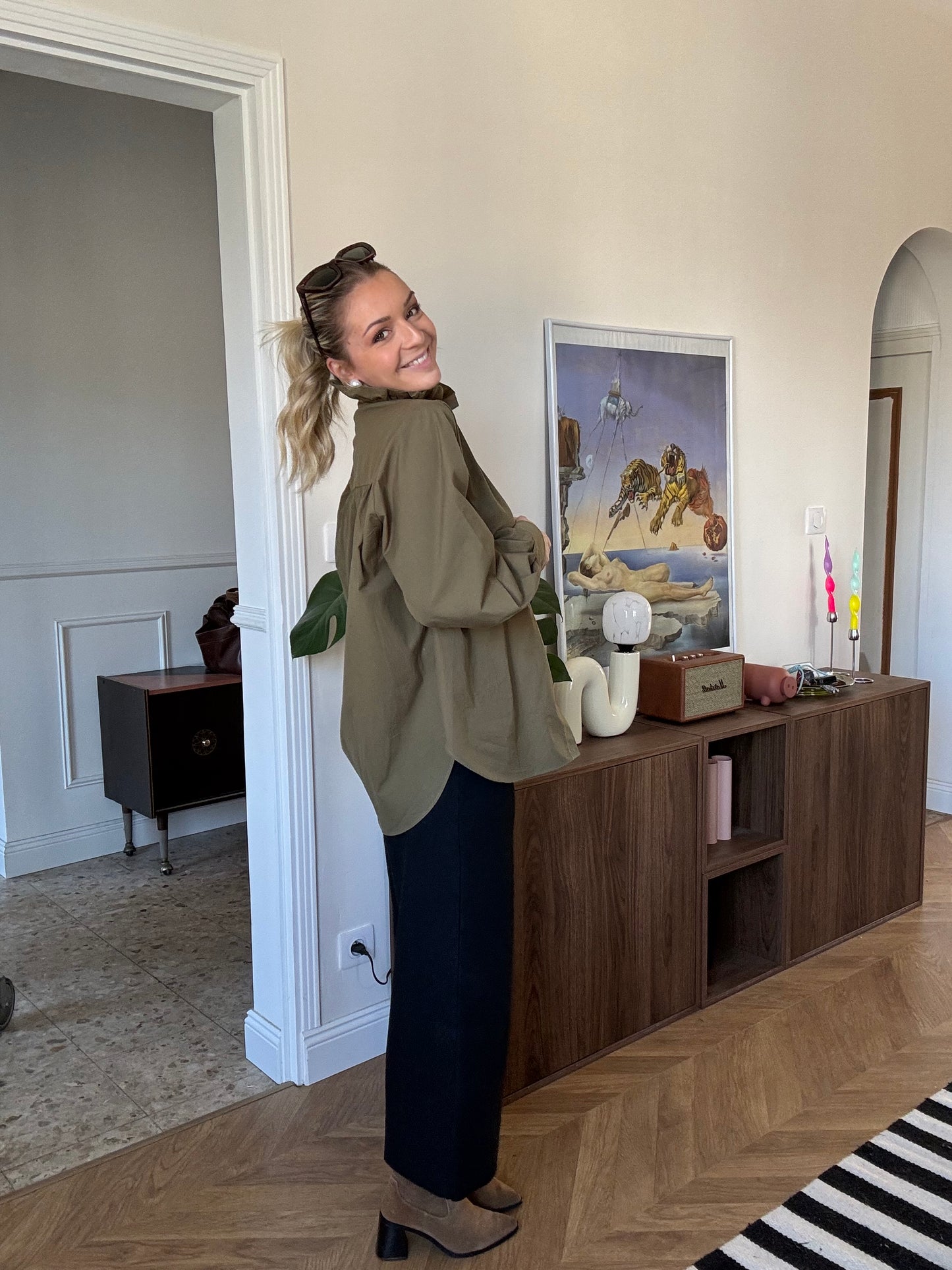 Chemisier avec col froufrous Théa